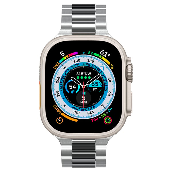 Miniatyrbillede 2 af 12: Spigen AMP06356 Smart bærbart (wearable) tilbehør Band Sølv Rustfrit stål