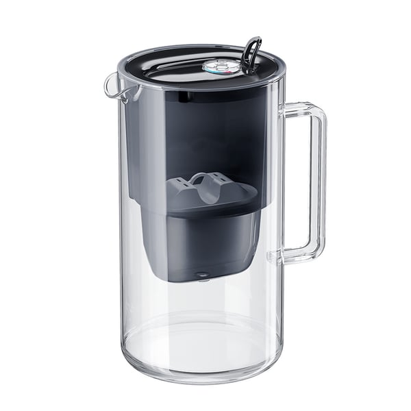 AQUAPHOR Glass Maxfor+ Mg Vesikannun suodatin 2,5 L Musta, Läpinäkyvä