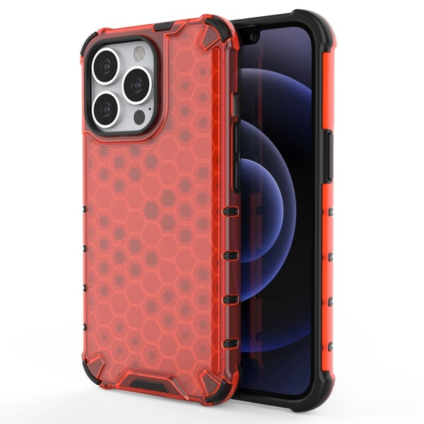 Hurtel Honeycomb mobiltelefon etui 15,5 cm (6.1") Hylde etui Rød