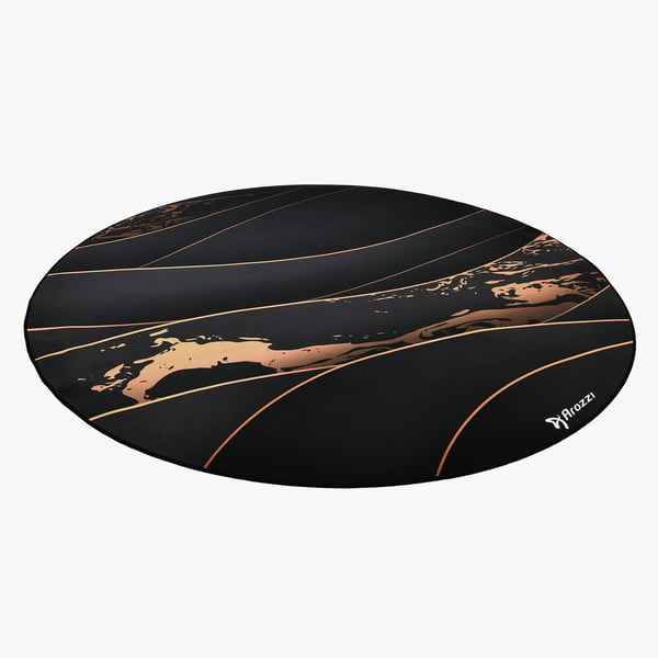 Miniatyrbillede 1 af 5: Arozzi Zona Round Floor Pad Sort, Guld Mikrofiber, Gummi