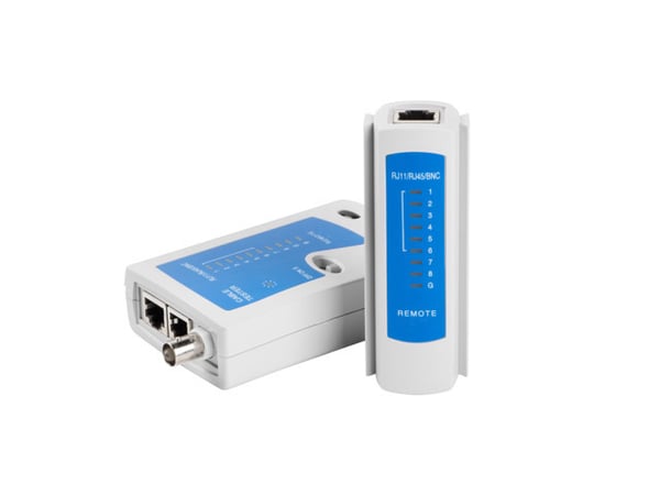Lanberg NT-0401 nätverkskabeltestare Kabeltestare för partvinnade kablar/STP-kablar Blå, Vit