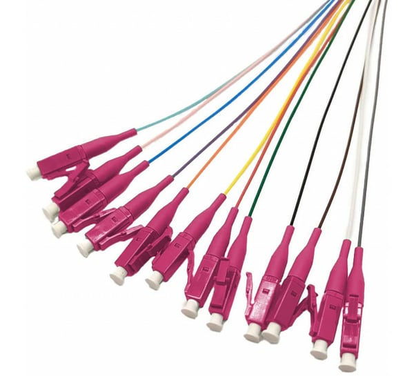 Tecline 20500017 InfiniBand og fiberoptisk kabel 2 m 12x LC LC/UPC Turkisfarve, Sort, Blå, Brun, Grøn, Grå, Orange, Lyserød, Rød, Turkis, Violet, Hvid, Gul