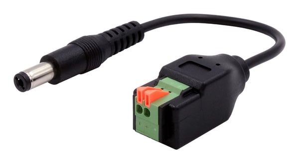 EXSYS EX-49140 el-ledning Sort 0,15 m 5.5 x 2.1 mm 2-polet terminalblok