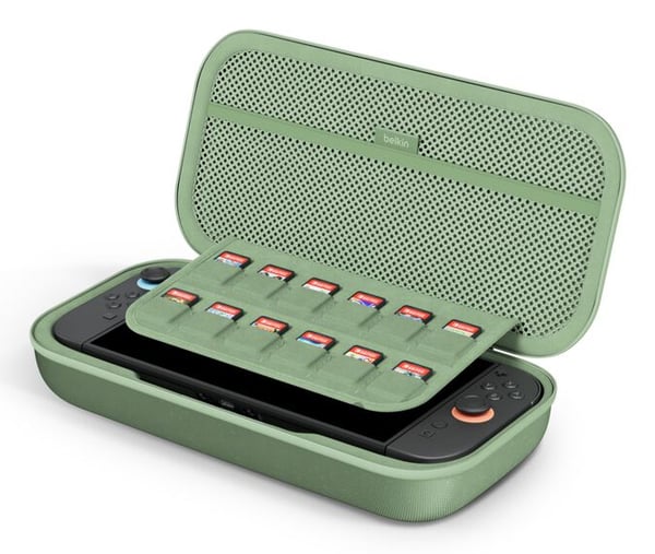 Miniatyrbillede 6 af 14: Belkin ENA001hqSE-V2 Rejsetaske Nintendo Maske, Polyester, Fløjl Grøn