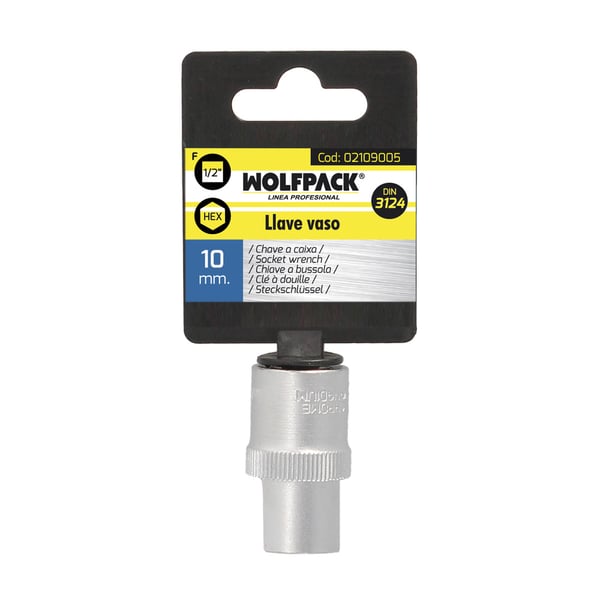 Wolfpack Llave Vaso 1/2' Hexagonal 10 mm.