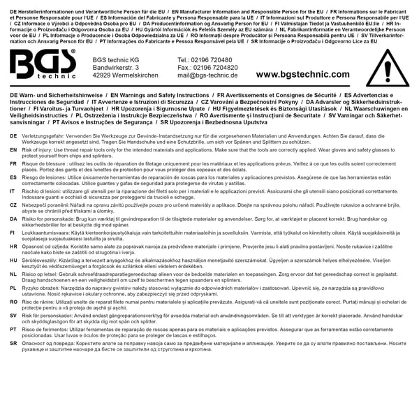 BGS technic Replacement Thread Inserts