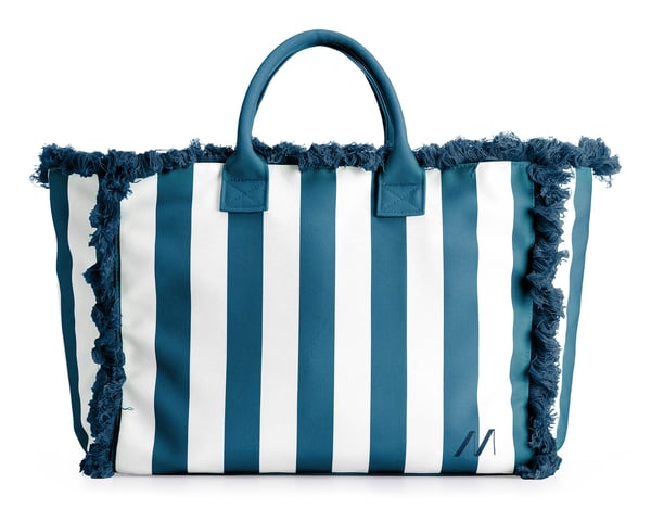 Miniatyrbillede 1 af 3: Muitomas BEACHBAGBL håndtaske og skuldertaske Bomuld, Polyester Blå Kvinde Strandtaske
