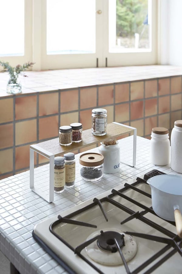 Miniatyrbillede 2 af 5: Yamazaki Tosca Stativhylde Fritstående Stål, Træ Hvid, Træ