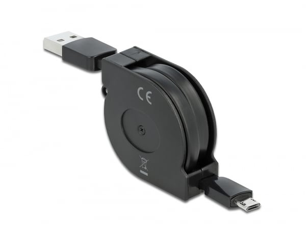 DeLOCK 85761 USB-kablar 1 m USB A Micro-USB B Svart