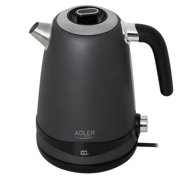 Pikkukuva 2 / 11: Adler AD 1295G vedenkeitin 1,7 L 2200 W Musta, Ruostumaton teräs, Harmaa