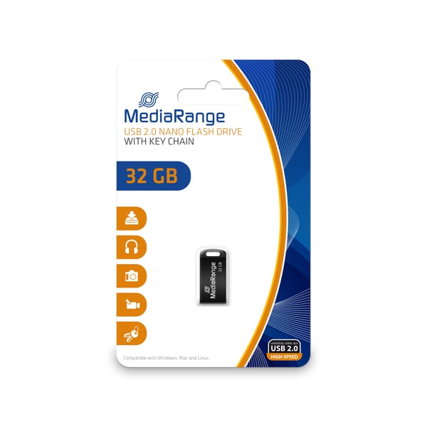 MediaRange MR922 USB-nøgle 32 GB USB Type-A / Micro-USB 2.0 Sort