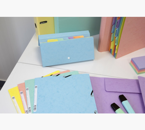 Exacompta 55560E folder Pressboard Forskellige farver, Blå, Koral, Grøn, Mauve, Gul A4