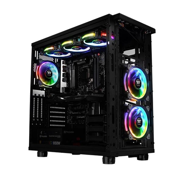 Thermaltake CL-F076-PL12SW-A Computerkølesystem Computerkabinet Ventilator 12 cm Sort