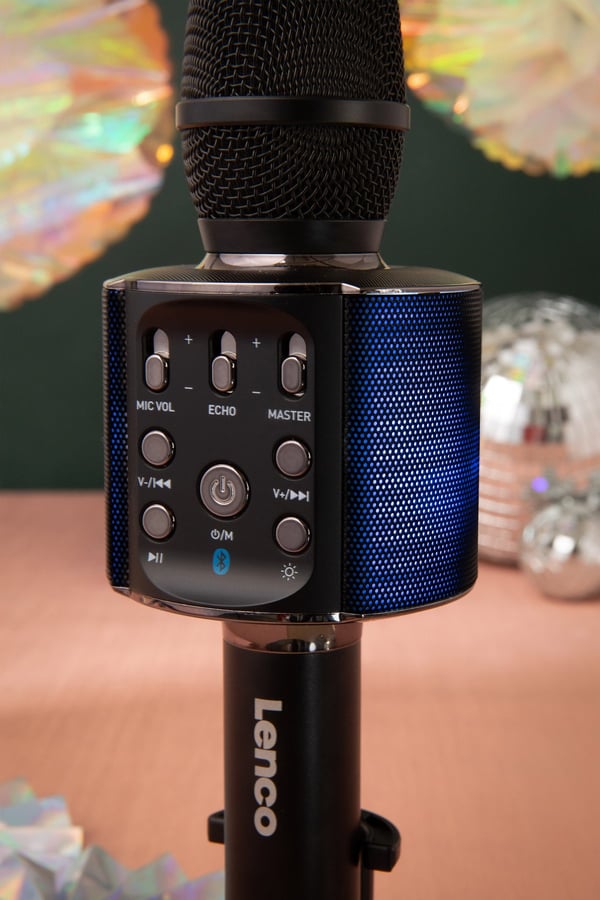 Miniatyrbillede 12 af 17: Lenco BMC-090 Sort Karaoke mikrofon