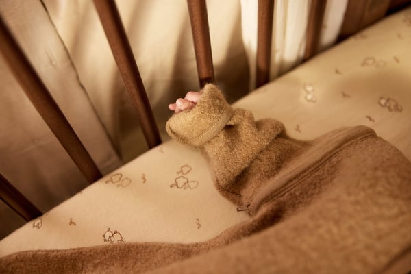 Miniatyrbillede 2 af 14: Jollein Jersey 75 x 150 cm Bomuld Beige Monteret krybbeark