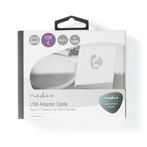 Nedis CCBW65960WT02 interface hub Hvid
