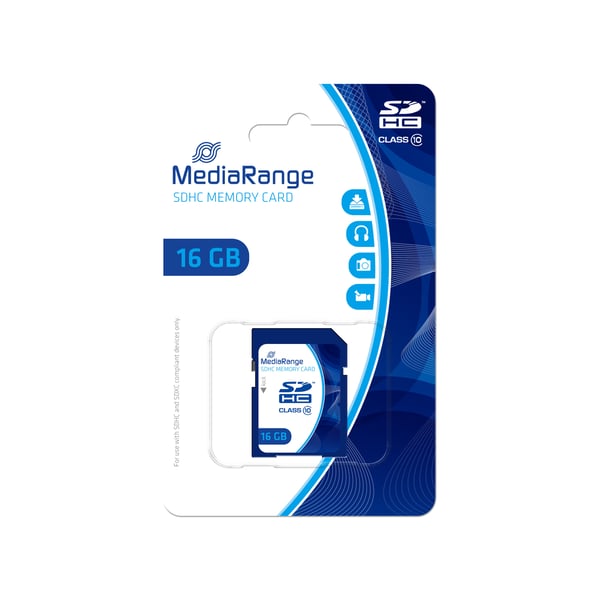 Miniatyrbillede 2 af 3: MediaRange MR963 hukommelseskort 16 GB SDHC Klasse 10