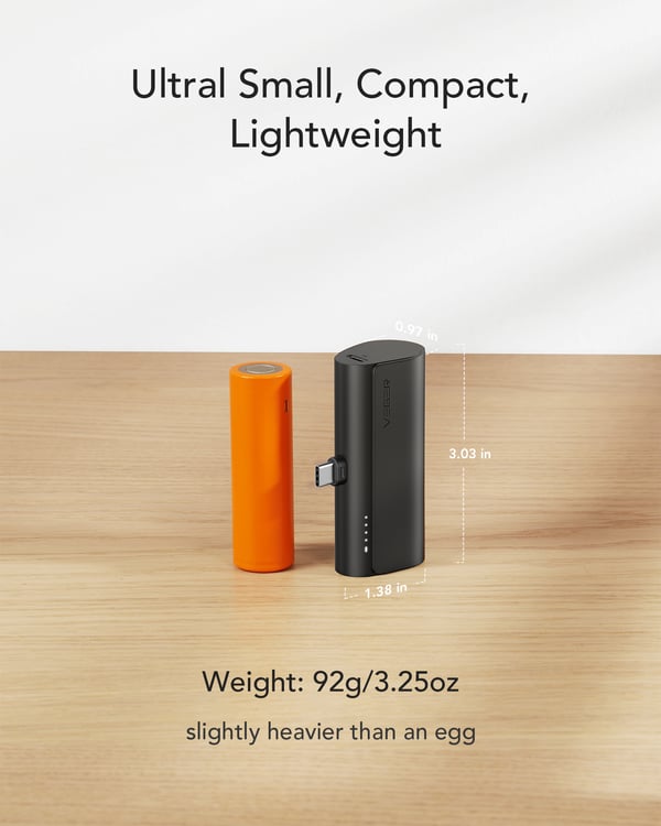 VEGER PlugON-C Litiumioni (Li-Ion) 5000 mAh Musta