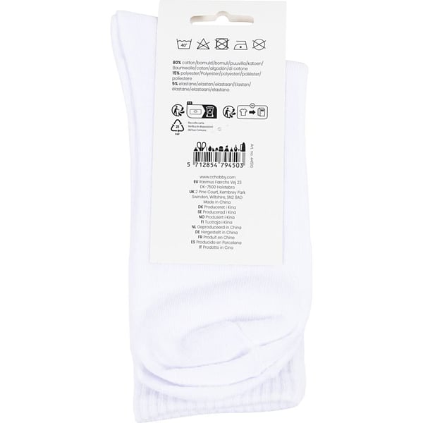 Creativ Company Socken Hvid 1 Par