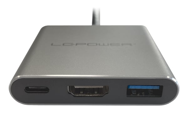 Miniatyrbild 3 av 6: LC-Power LC-HUB-C-MULTI-4-V2 gränssnittshubbar USB Type-C 5000 Mbit/s Silver, Svart