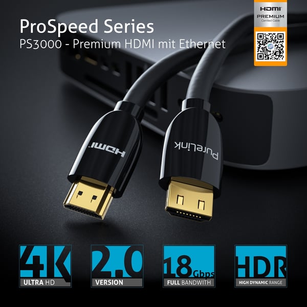 Pikkukuva 2 / 5: PureLink PS3000-010 HDMI-kaapeli 1 m HDMI-tyyppi A (vakio) Musta