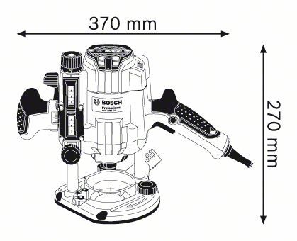 Bosch GOF 1250 CE Sort, Blå 24000 rpm 1250 W