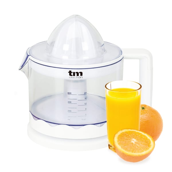 TM Electron TMPEX002 elektrisk citruspresser 0,6 L 30 W Transparent, Hvid