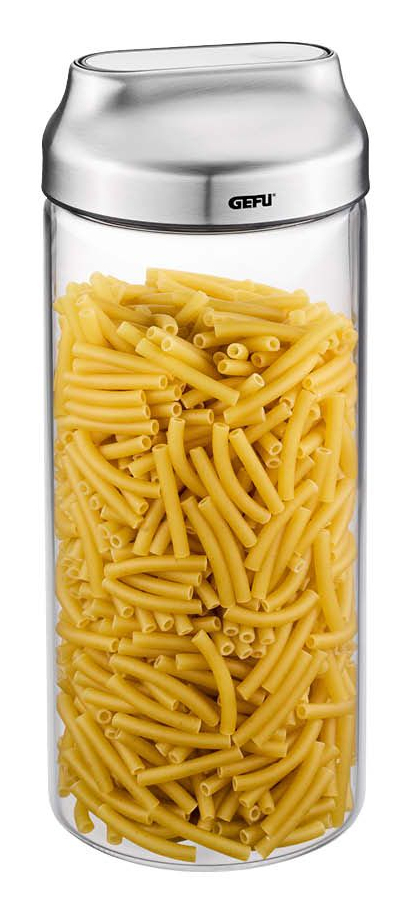 Miniatyrbillede 1 af 8: GEFU KIPPO Rund Krukke 1,3 L Rustfrit stål, Transparent 1 stk