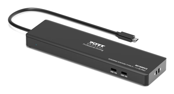 Port Designs PORT Connect 901906V2 keskitin USB Type-C 10000 Mbit/s Musta