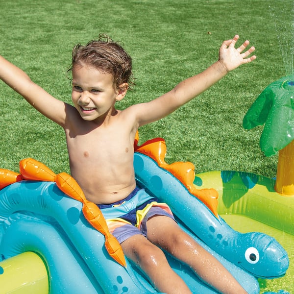 Intex 57166NP swimmingpool til over jorden Oppustelig pool Oval 143 L Flerfarvet