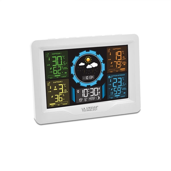 Pikkukuva 2 / 3: La Crosse Technology WS6304-WHI digitaalinen sääasema Valkoinen LCD AC/Akku