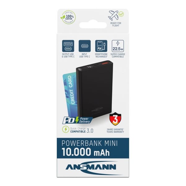 Ansmann 1700-0154 powerbank Lithium-Ion (Li-Ion) 10000 mAh Sort