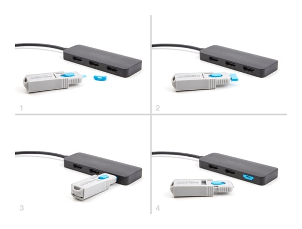 Miniatyrbillede 2 af 2: DeLOCK 20948 portblokering HDMI Blå 10 stk