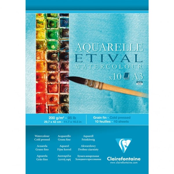 Clairefontaine 3329680963038 målarpapper Konstpapper 10 ark