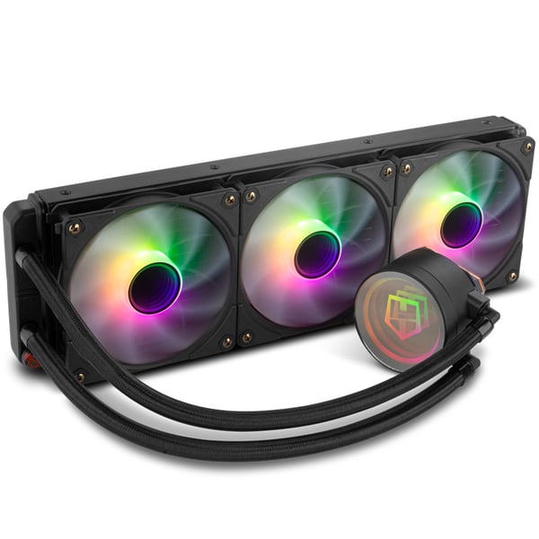 Miniatyrbild 4 av 6: NOX Hummer H-360 ARGB Processor Allt-i-ett vätskekylare 12 cm Svart 1 styck