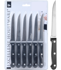 Carrefour 8711295374074 keittiöveitsi 6 kpl Pihviveitsi