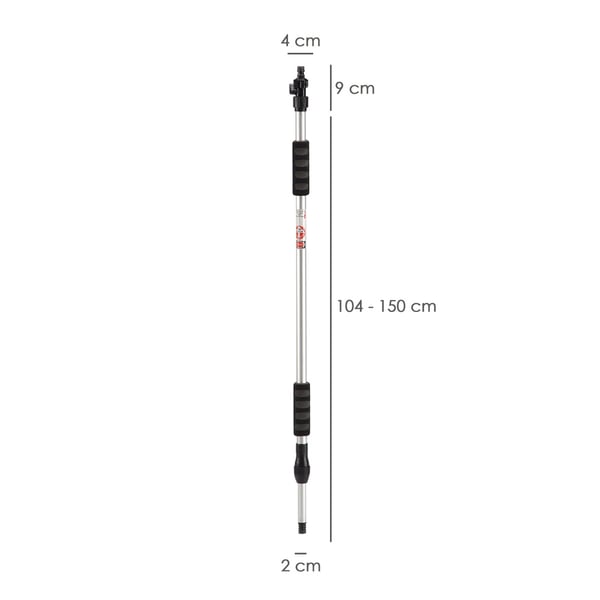 Wolfpack Mango Metalico Aluminio Para Cepillo Lavacoches. Medida de 100 a 150 cm .
