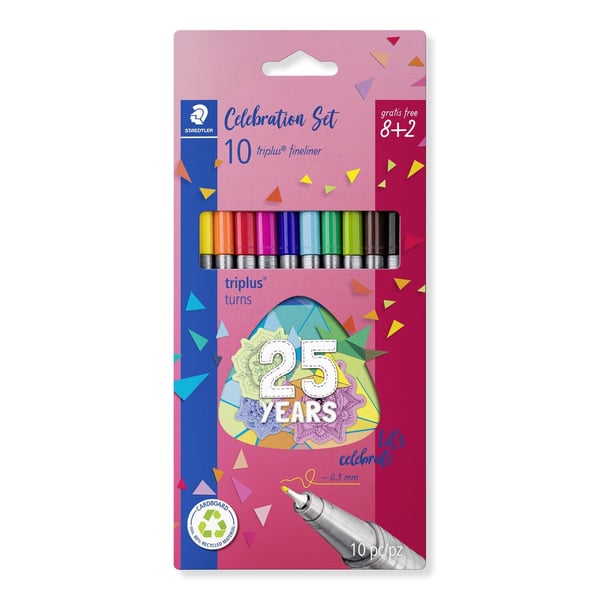 Staedtler triplus fineliner 334 kuitukärkikynä 10 kpl