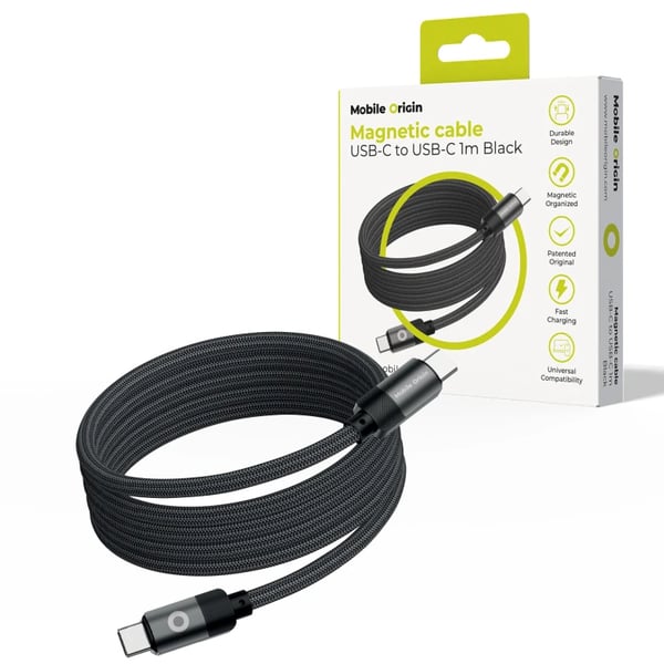 Mobile Origin MC2-USBC-1M-BLK USB-kabel 0,48 Gbit/sek. 60 W Sort