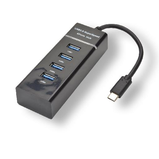 MCL USB3C-H114 gränssnittshubbar USB 3.2 Gen 1 (3.1 Gen 1) Type-C 5000 Mbit/s Svart