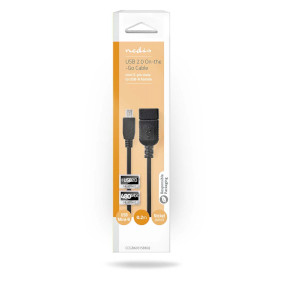 Miniatyrbillede 2 af 3: Nedis CCGB60315BK02 USB-kabel USB 2.0 0,2 m USB A 0,48 Gbit/sek. Sort