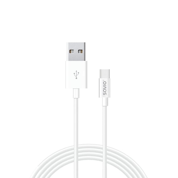 Miniatyrbillede 1 af 4: Savio CL-126 USB-kabel USB 2.0 1 m USB C USB A 0,48 Gbit/sek. Hvid
