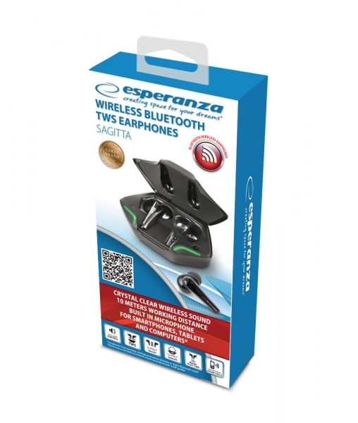 Esperanza EH231K hovedtelefoner/headset Trådløs I ørerne Opkald/musik Micro-USB Bluetooth Sort