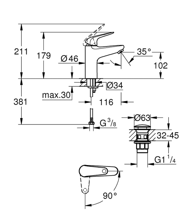 GROHE Swift Kromi
