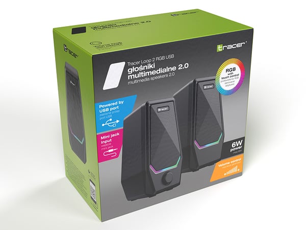 Miniatyrbillede 5 af 10: Tracer 2.0 Loop 2 RGB USB 2-vejs Sort Ledningsført 20 W