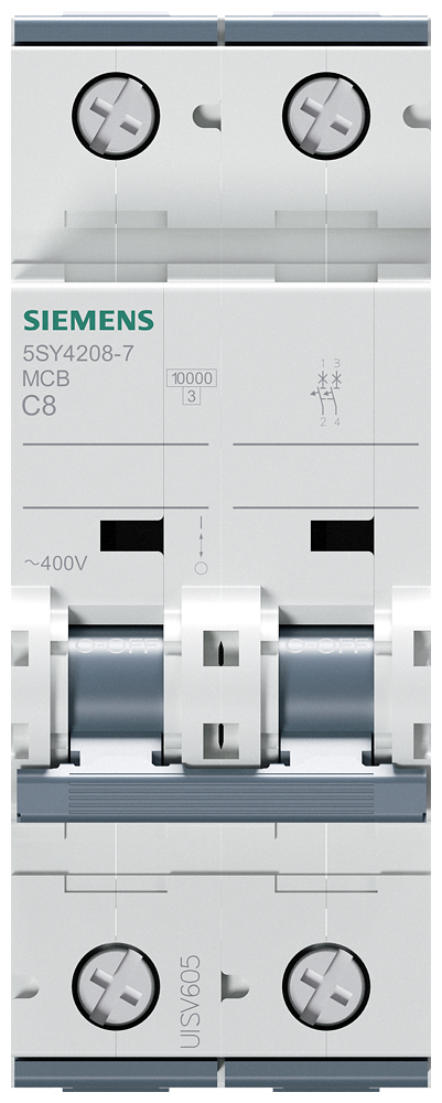 Siemens 5SY42087 5SY4208-7 Leitungsschutzschalter 8 A 230 V, 400 V kredsløbsafbryder 2