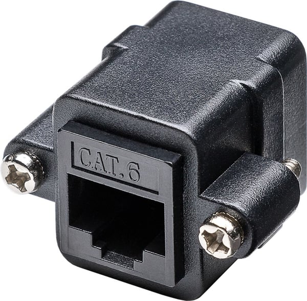 Goobay 81365 liitinjohto 2x RJ-45 Musta