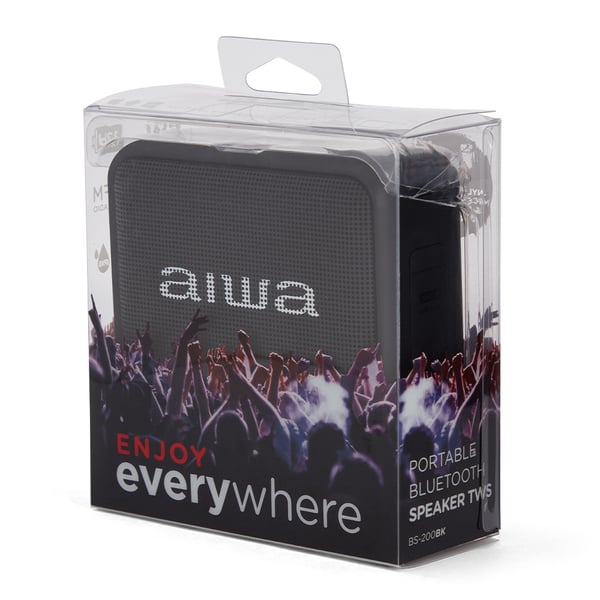 Aiwa BS-200BK bärbara högtalare och partyhögtalare Bärbar monohögtalare Svart 6 W