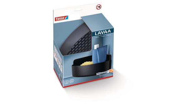 tesa® LAVAA Hjørne-brusehylde, rustfrit stål, badeværelsestilbehør