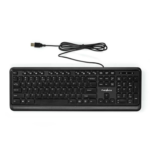 Miniatyrbild 6 av 7: Nedis KBMU200BKUS tangentbord Kontor USB QWERTY Amerikanskt internationellt Svart